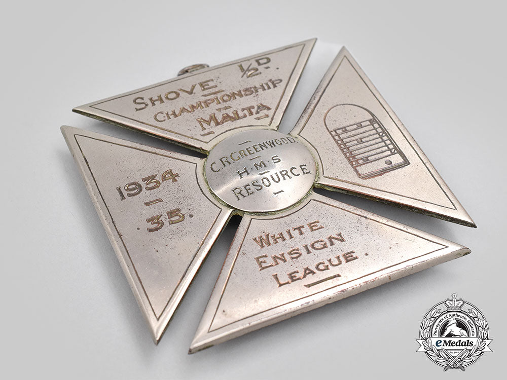 united_kingdom._a_white_ensign_league_shove1/2_d_championship_at_malta_medal1934-1935,_named_to_c.r._greenwood,_h.m.s._resource_l22_mnc2825_658_1