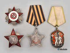 Russia, Soviet Union. A Mixed Lot Of Soviet Badges And Medals