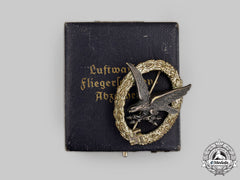 Germany, Luftwaffe. A Radio Operator And Air Gunner Badge With Case, By C.e. Juncker