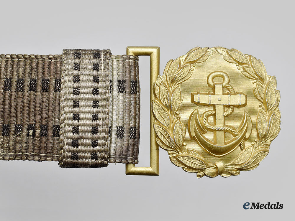 germany,_kriegsmarine._an_officer’s_brocade_and_buckle,_with_veteran-_assembled_buttons_and_insignia_l22_mnc2978_810