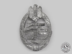 Germany, Wehrmacht. A Panzer Assault Badge, Silver Grade With Case, By Hermann Aurich