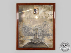 Spain, Spanish State. A Commemorative Silver Plaque For The 35Th Anniversary Of Franco’s Appointment As Generalissimo