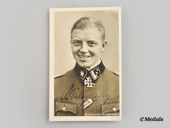 Germany, Ss. A Signed Postcard Of Ss-Hauptsturmführer Fritz Klingenberg
