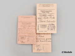 Germany, Third Reich. A Mixed Lot Of Camp Inmate Aid Package Receipts