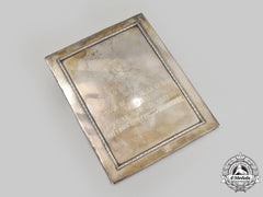 Spain, Spanish State. A Silver Award Plate For A Gold Medal Of The City Of Jaén To Francisco Franco