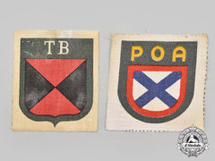 Germany, Wehrmacht. A Pair Of Eastern Volunteer Sleeve Shields