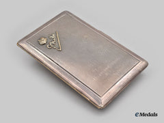 United Kingdom. An Engraved Silver Cigarette Case, By Ramsden & Roed, C.1930