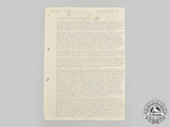 Germany, Ss. A Private Letter From Kurt Gille To Reichsführer-Ss Heinrich Himmler For The Reinstatement Of Herbert Gille