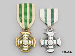 Bolivia, Plurinational State. Two Bolivian Army Long Service Medals