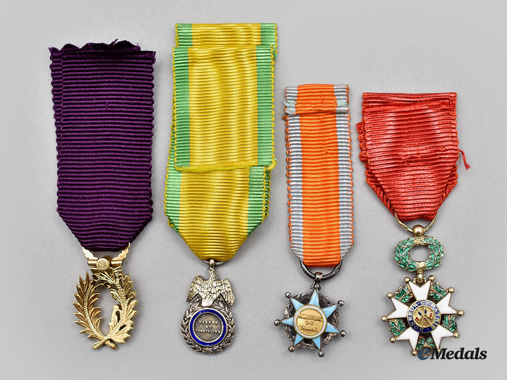 france:_ii_empire,_iii_republic._a_lot_of_four_miniature_awards_l22_mnc3588_071_1