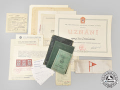 Czechoslovakia, Republic; Slovakia, Independent State. Second War And Post Second War Papers Attributed To Czech Army And Volkswagen Factory Worker Jan Dobransky