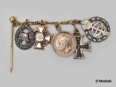 Germany, Imperial. A Miniature Medal Chain For Decorated Hessian First World War Veteran, By Godet