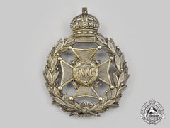 United Kingdom, India. A Calcutta Presidency Volunteer Rifle Battalion Helmet Plate With King's Crown