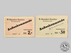 Germany, Ss. A Pair Of Buchenwald Canteen Coupons