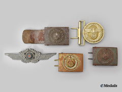 Germany, Third Reich. A Mixed Lot Of Belt Buckles And Insignia