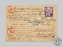 Germany, Third Reich. A Postcard From A Serbian Pow In Occupied Poland