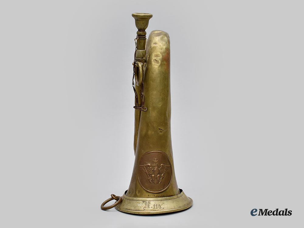 germany,_imperial._a114_th(6_th_baden)_infantry_regiment“_kaiser_friedrich_iii”_bugle,_by_karl_deimer_l22_mnc4303_256