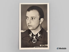 Germany, Ss. A Signed Postcard Of Ss-Oberführer Hermann Fegelein