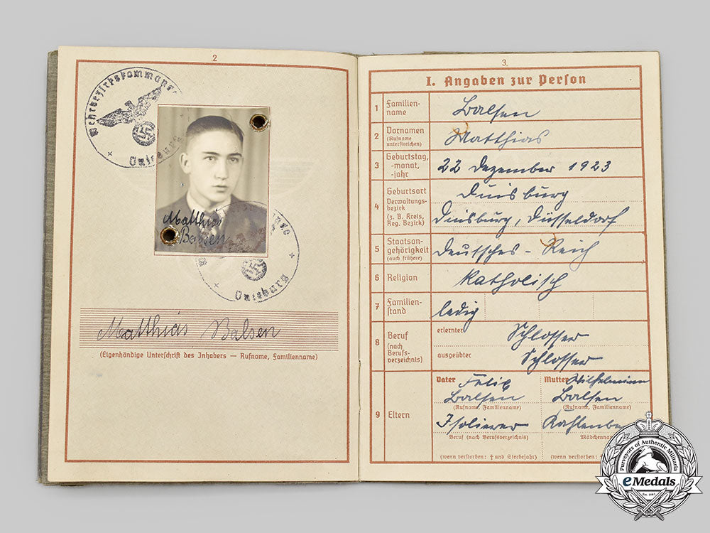 germany,_ss._the_wehrpaß_and_documents_of_ss-_rottenführer_matthias_balsen,2_nd_ss_panzergrenadier_division_das_reich_l22_mnc4599_257