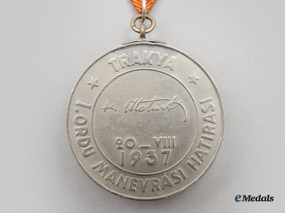 turkey,_republic._a1_st_army_thrace_maneuvers_medal1937,_issued_to_hungarian_military_officer,_lieutenant_colonel_oscar_baitz_of_beodra_l22_mnc4656_369_1