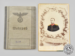 Germany, Heer. A Wehrpaß And Cabinet Card Portrait To Alfons Herrmann