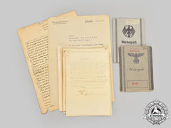 Germany, Heer. The Wehrpässe And Correspondence Of Rittmeister Alfred Dannebaum, Stalingrad Survivor And Knight’s Cross Recipient