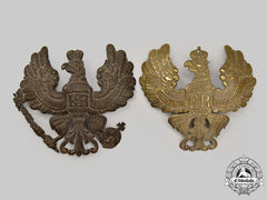 Prussia, Kingdom. A Pair Of Helmet Plates