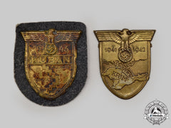 Germany, Wehrmacht. A Pair Of Campaign Shields