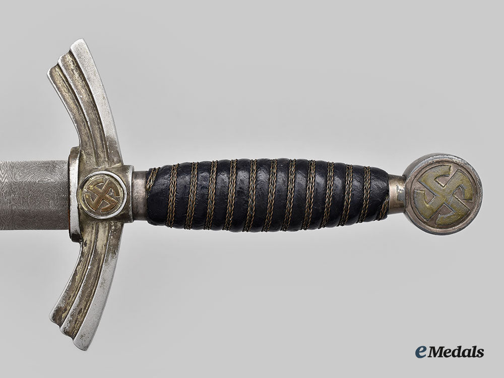 germany,_luftwaffe._a_first_model_officer’s_dress_dagger,_with_postwar_dedicated_damascus_blade_l22_mnc5175_818