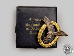 Germany, Luftwaffe. A Pilot And Observer Badge, With Case, By Gebrüder Wegerhoff