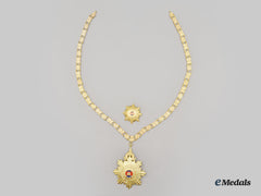 Cambodia, Kingdom (Post 1993). Medal Of National Merit, Collar Chain With Pendant, Modern Issue