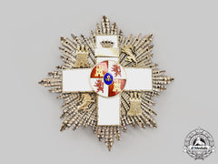 Spain, Facist State. An Order Of Military Merit, I Class Grand Cross Breast Star With White Distinction