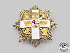 Spain, Kingdom. An Order Of Aeronautical Merit, I Class Grand Cross Breast Star With White Distinction, C.1980