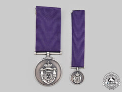 Egypt, Arab Republic. A Medal For Meritorious Actions, Ii Class Silver Grade, Fullsize And Miniature