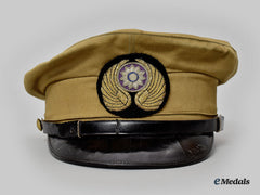 United States; China, Republic. A Second War China Theater-Made Flying Tigers Cbi Officer's Visor Cap