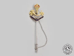 United Kingdom. A Durham Light Infantry Pin in Gold with Diamonds