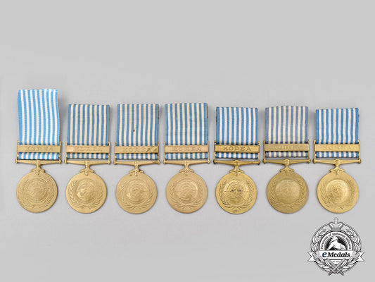 united_nations,_a_lot_of_seven_united_nations_service_medals_for_korea_l22_mnc5362_868