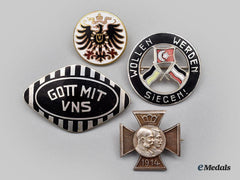 Germany, Empire. A Lot of Four Patriotic Badges and Pins