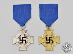 Germany, Third Reich. A Pair Of Civil Service Long Service Decorations