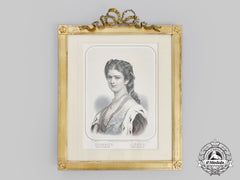 Austria-Hungary, Empire. A Lithograph Portrait Of Empress Elisabeth