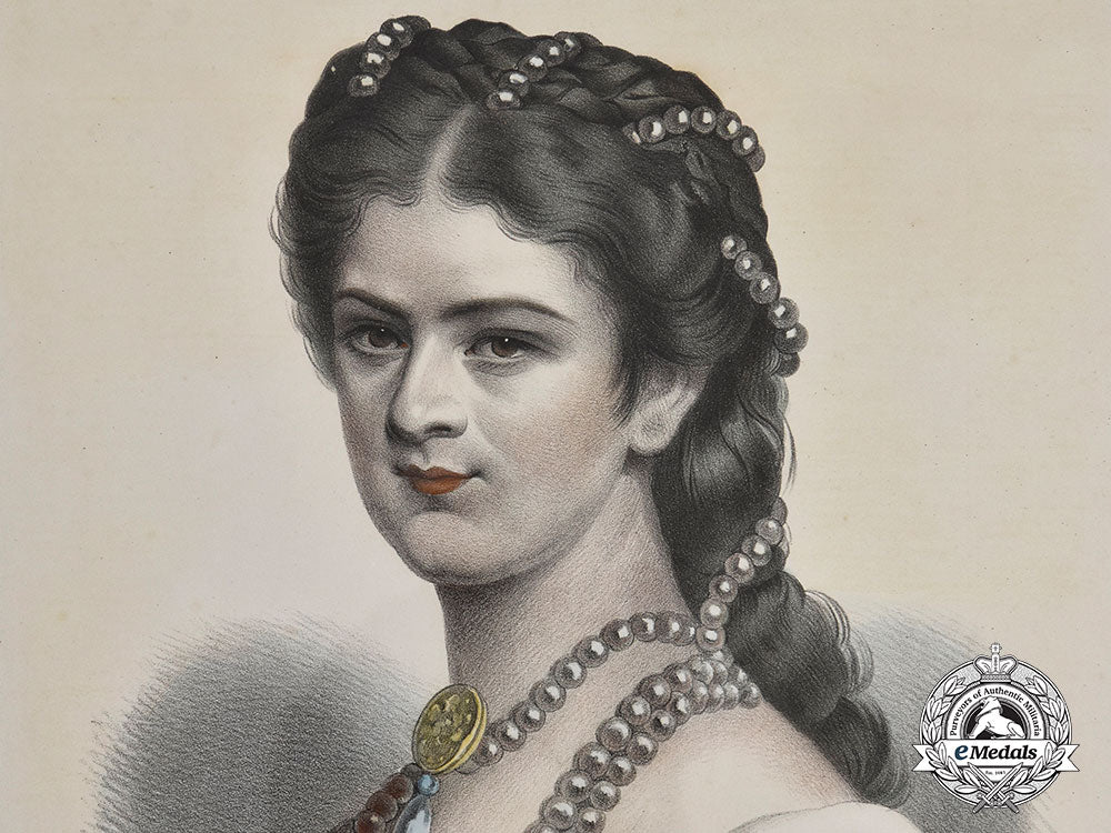 austria-_hungary,_empire._a_lithograph_portrait_of_empress_elisabeth_l22_mnc5519_915_1