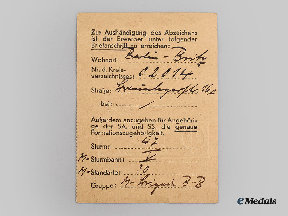 germany,_sa._an_sports_badge,_bronze_grade_with_stick_pin_miniature_and_award_document,_by_e._schneider_l22_mnc5580_939