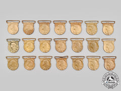 France, III Republic. A Lot of Twenty-One Miniature First War Medals for the War 1914-1918