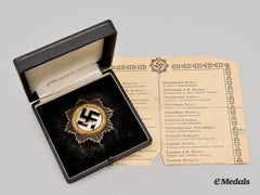 Germany, Wehrmacht. A German Cross In Gold, Light Version With Case, By C.f. Zimmermann