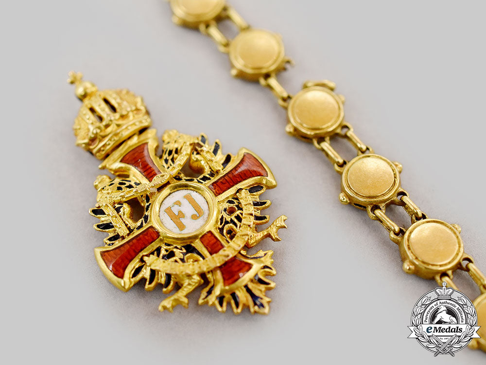 Austria Imperial An Order Of Franz Joseph Miniature Collar Badge Austria Imperial An Order Of Franz Joseph Miniature Collar Badge