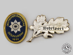 Germany, Der Stahlhelm. A Stahlhelm Wehrsport Badge, With Winterhilfswerk Badge
