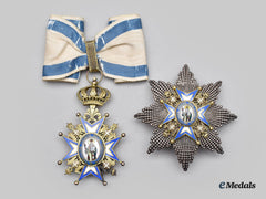 Serbia, Kingdom. An Order Of St. Sava, Ii Class Grand Officer Set, By Huguenin