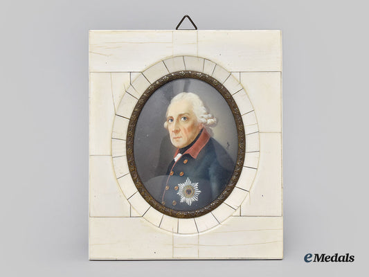 prussia,_kingdom._a_framed_miniature_portrait_of_frederick_the_great_l22_mnc6063_161