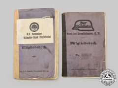 Germany, Der Stahlhelm. A Pair Of Membership Booklets