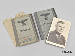 Germany, Ss. A Wehrpaß To Wilhelm Ressl, Waffen-Ss Flak And Artillery Service